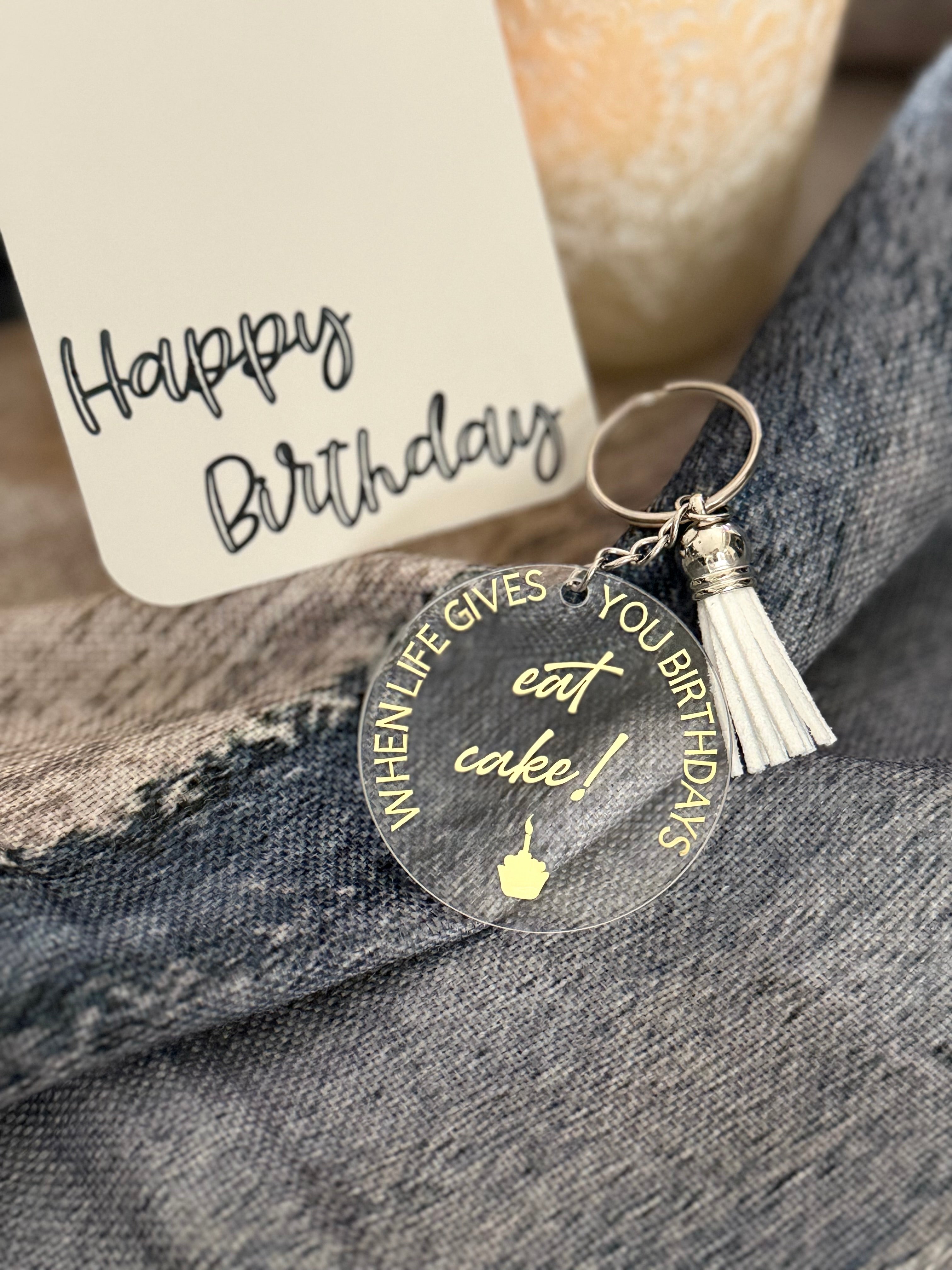Happy Birthday Keyring