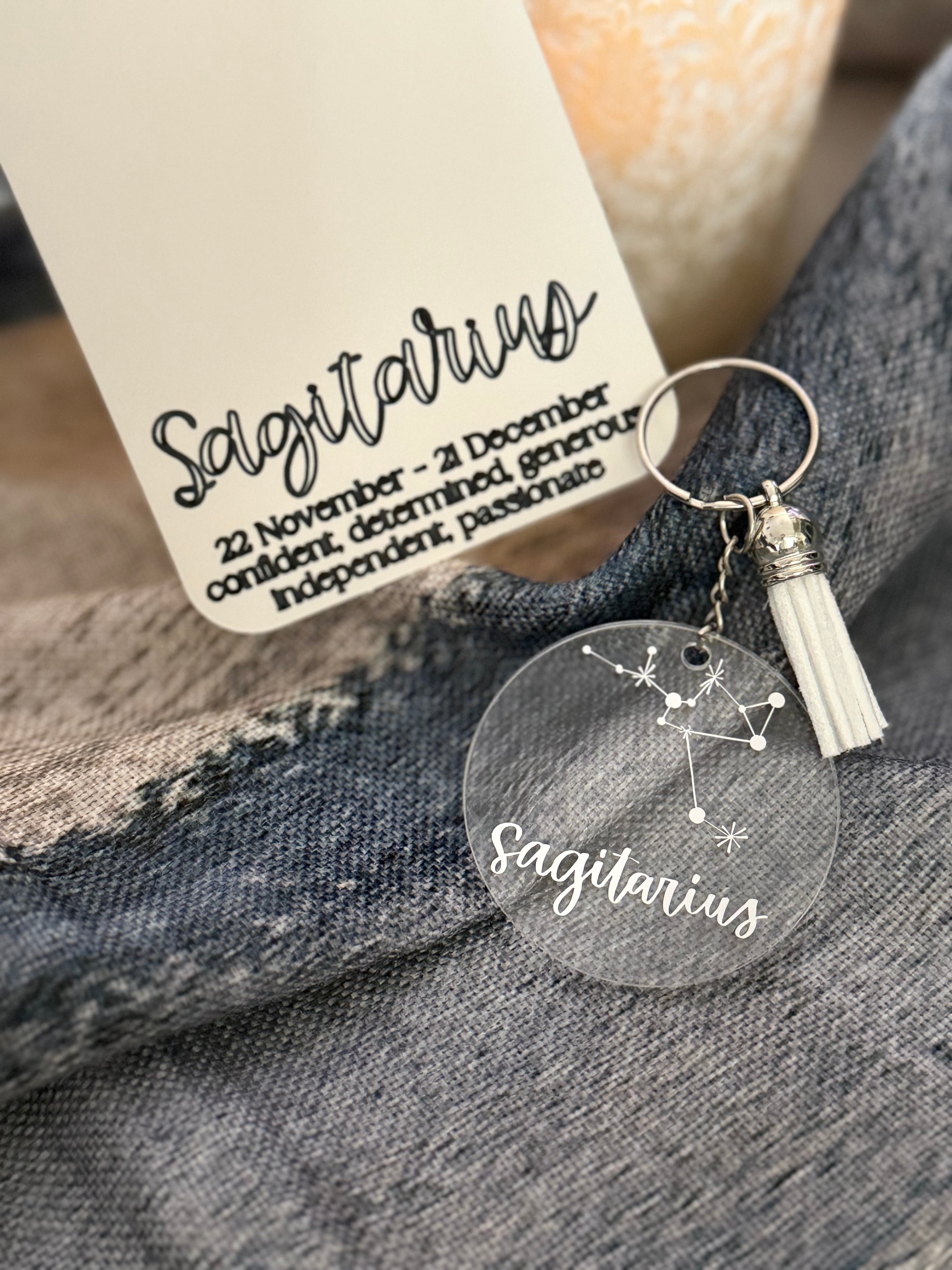 Sagittarius Keyring