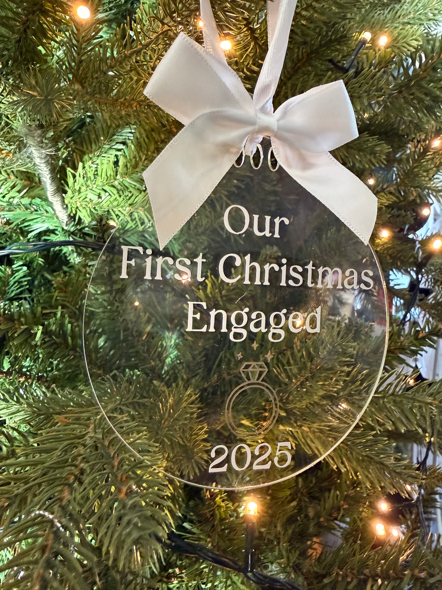 First Christmas Engaged Bauble