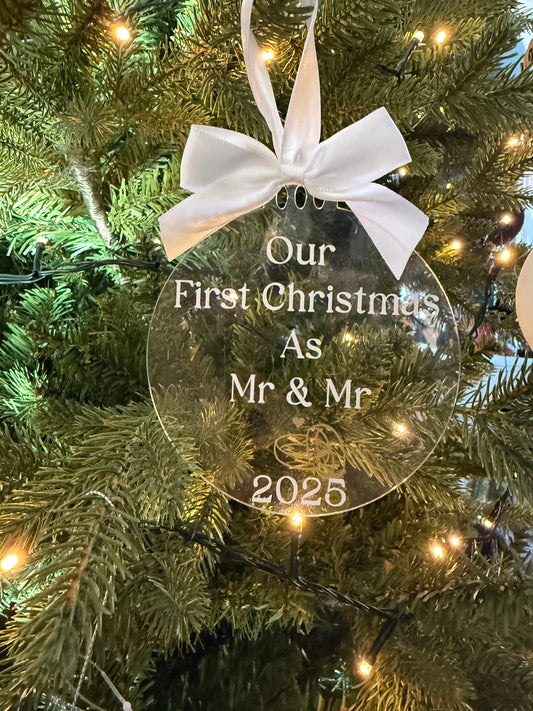 Mr & Mr Christmas Bauble